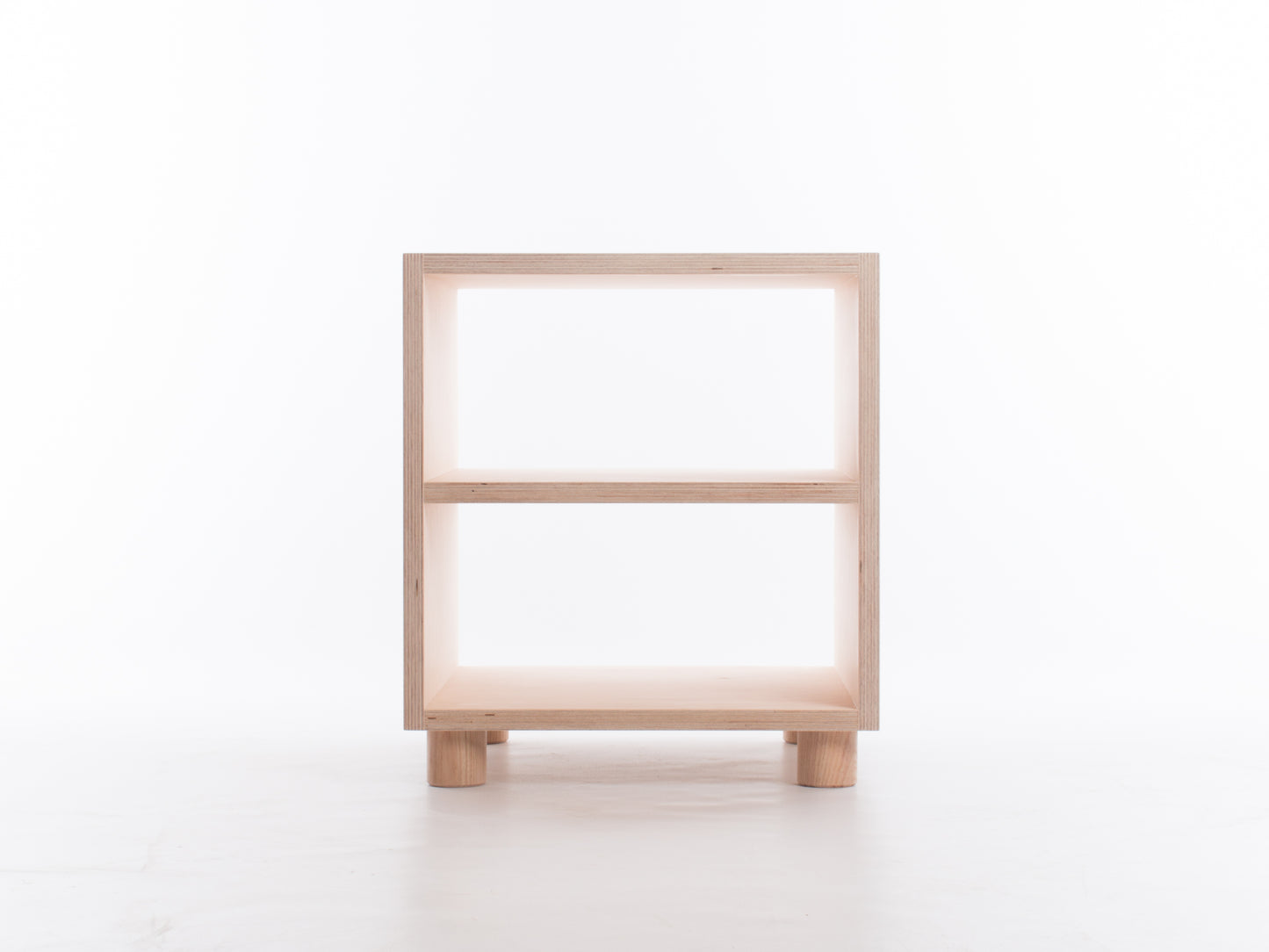 Box Side Table with Shelf