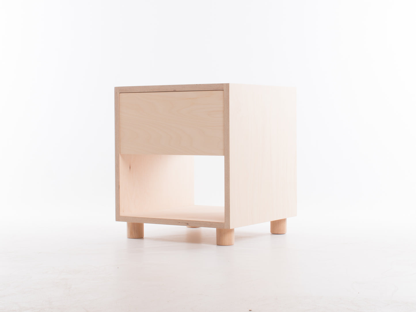 Box Side Table with Drawer