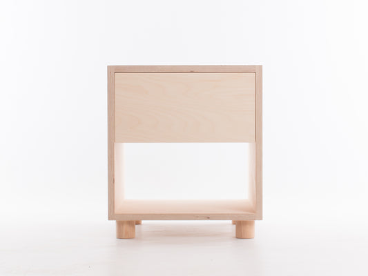 Box Side Table with Drawer