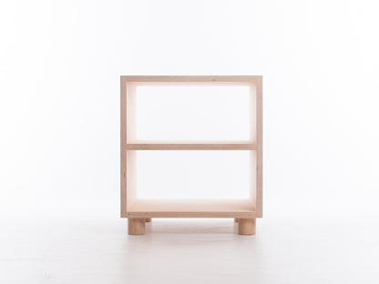 Box Side Table with Shelf