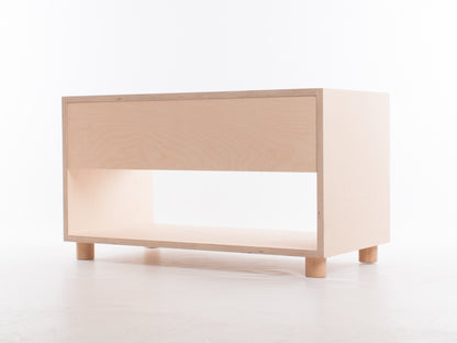 Box Media Unit with Drawer