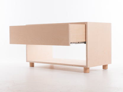 Box Media Unit with Drawer