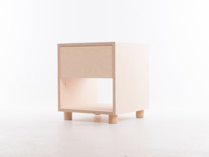 Box Side Table with Drawer