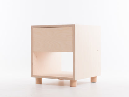 Box Side Table with Drawer