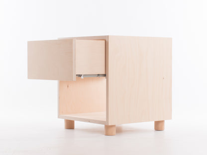 Box Side Table with Drawer