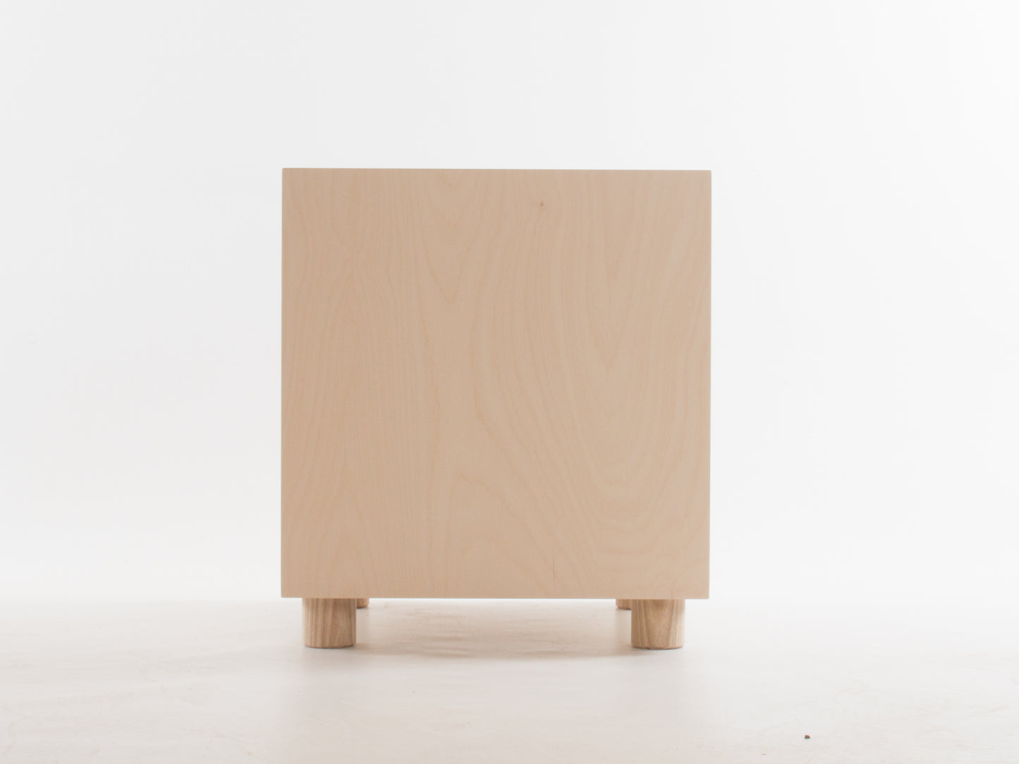 Box Side Table with Double Drawers