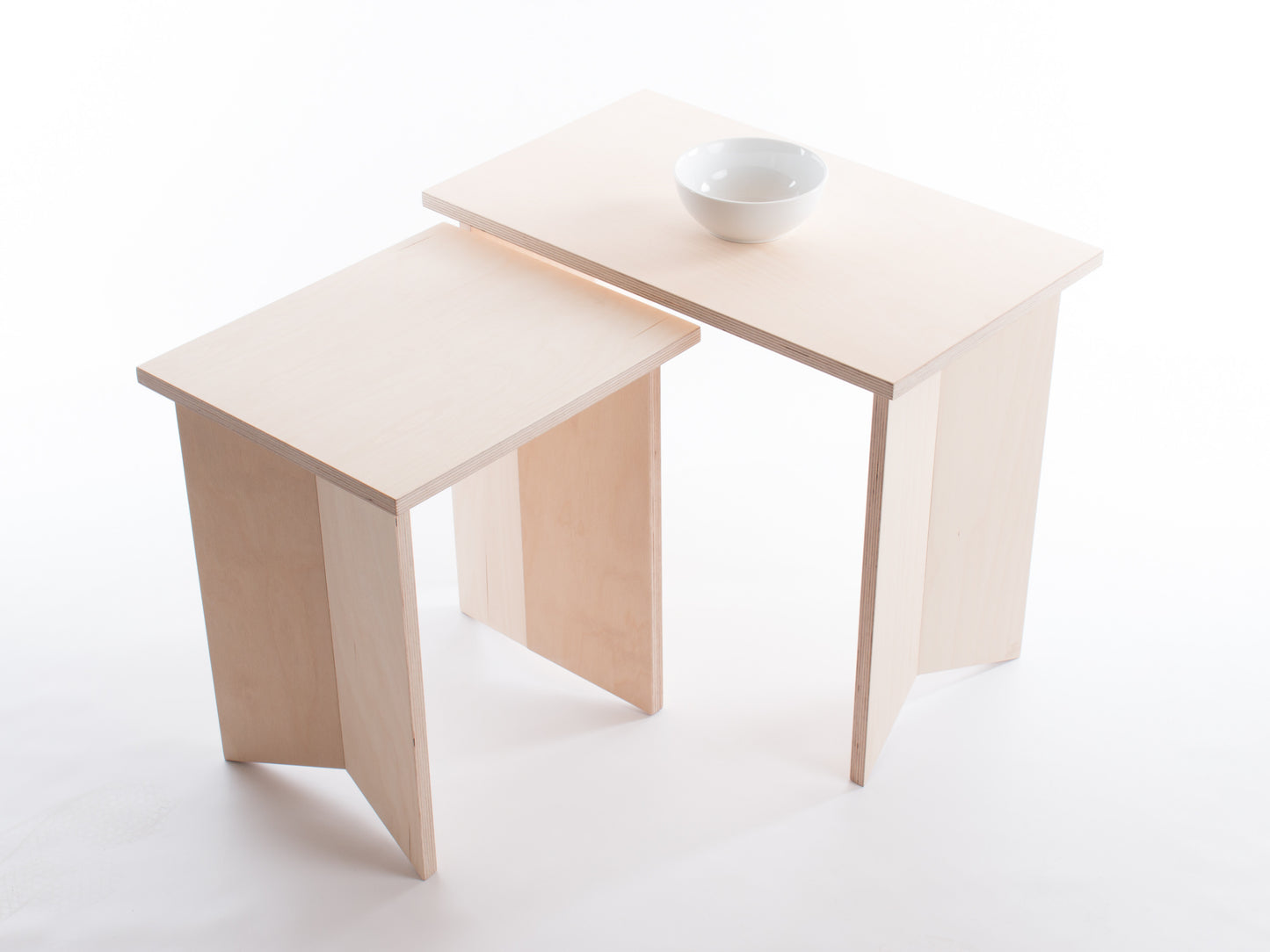 Pair of Nesting Origami Side Tables